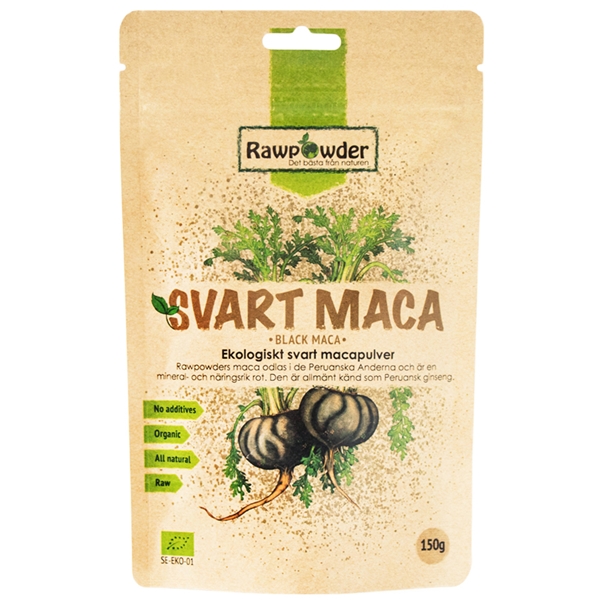 Svart Maca 150 gr, Rawpowder