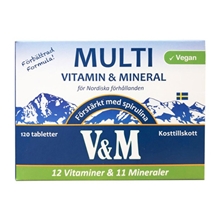 120 tablettia - V&M med spirulina