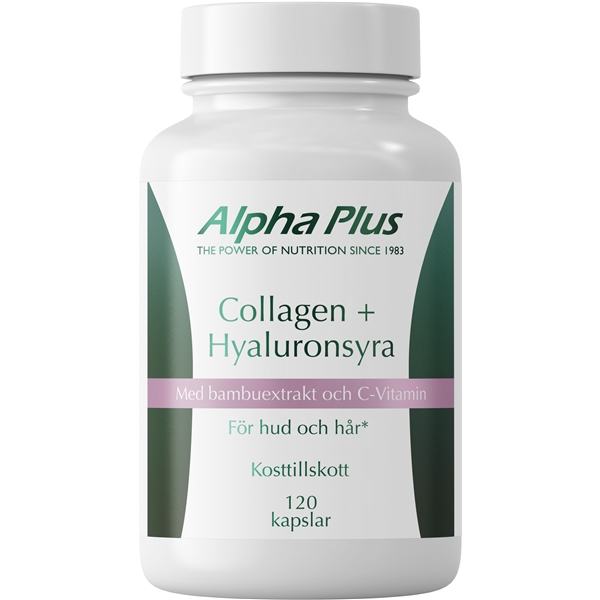 Collagen + Hyaluronsyra 120 kapselia, Alpha Plus