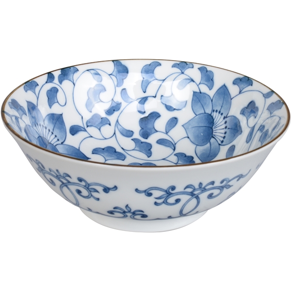 Mixed Bowls Noodle Bowl 19.5 cm Bellflower, Tokyo Design Studio