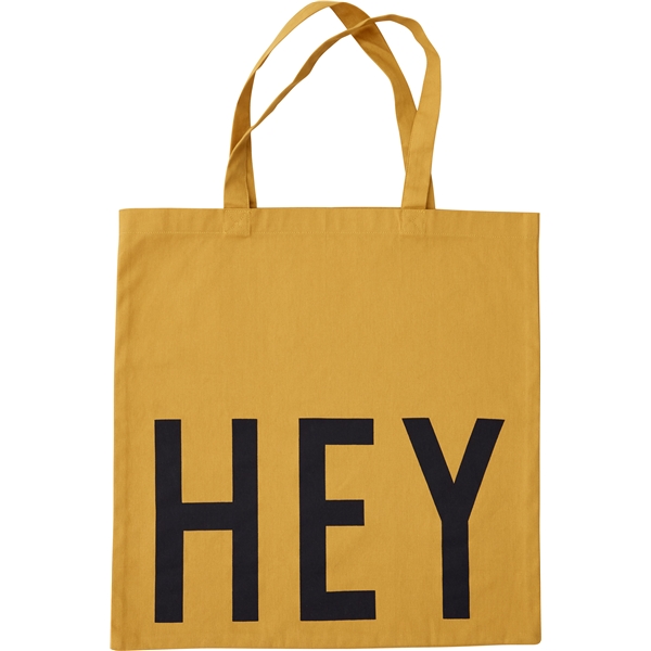 Design Letters Tote Bag Hey Keltainen