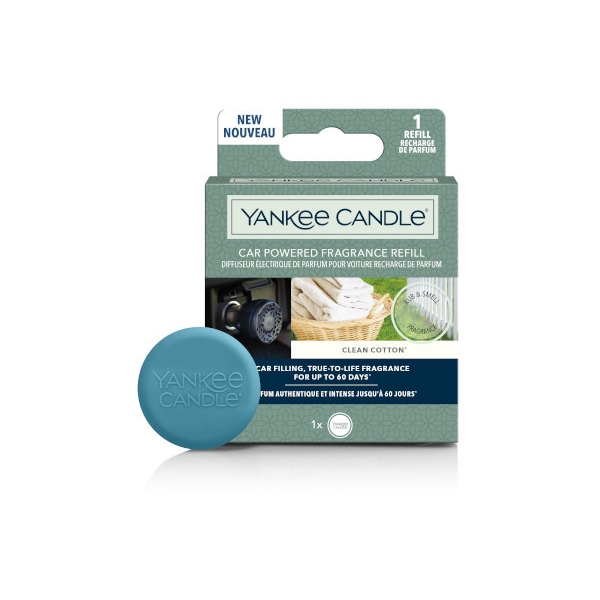 Yankee Candle Car Powered Diffuser Refill Clean Cotton