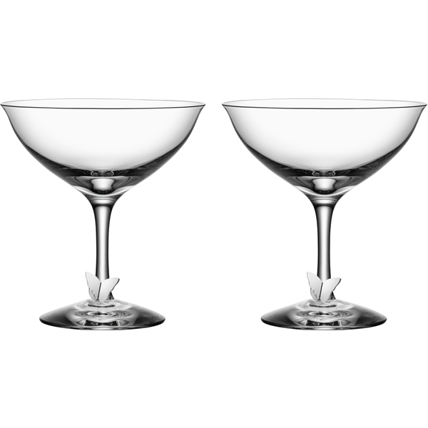 Symbols Butterfly Champagne Coupe 2-pack