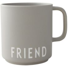 Design Letters Suosikkimuki kahvalla Friend / Cool Grey