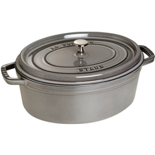 Harmaa - Staub Ovaali pata 6,7 L