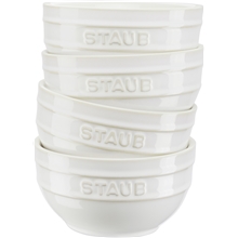 Ivory white - Staub Kulhosetti 14 cm 4-pack