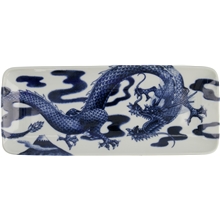 Dragon Blue - Japonism Plate 28.5x14x2.5cm
