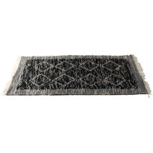 Musta/Valkoinen - Matto - Diamond 52 x 130 cm.