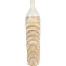 63 cm - Raidallinen puinen pullomaljakko