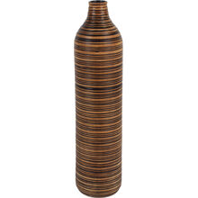 40 cm - Raidallinen puuvaasi tummilla raidoilla