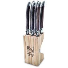 1 set - Grilliveitset Laguiole Dark Wood 6-pack