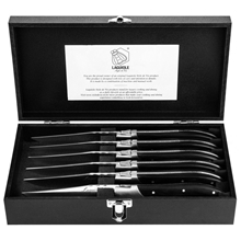 1 set - Grilliveitset Laguiole Black Ebony suora 6-pack