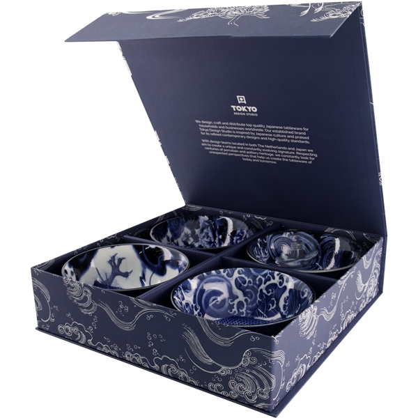 Mixed Bowls Japonism lahjasetti, 4 kpl, 500 ml (Kuva 1 tuotteesta 2)