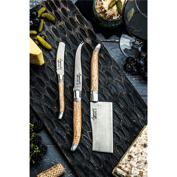 Juustoveitset Laguiole Oak Wood Stonewash 3-p (Kuva 5 tuotteesta 7)