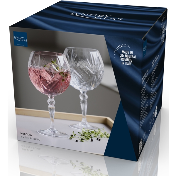 Melodia Gin & tonic -lasi Krystal 65 cl 4 kpl (Kuva 4 tuotteesta 4)