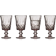 1 set - Pink - Sorrento Viinilasit 29 cl 4 kpl pakkaus