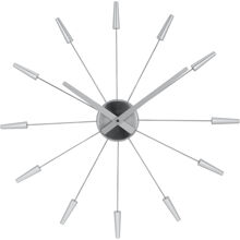 Plug Inn Seinäkello 58 cm Silver