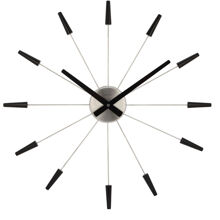 Plug Inn Seinäkello 58 cm Musta