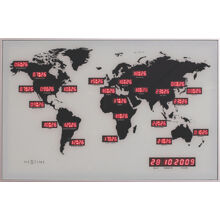 World Time Digit Seinäkaappikello