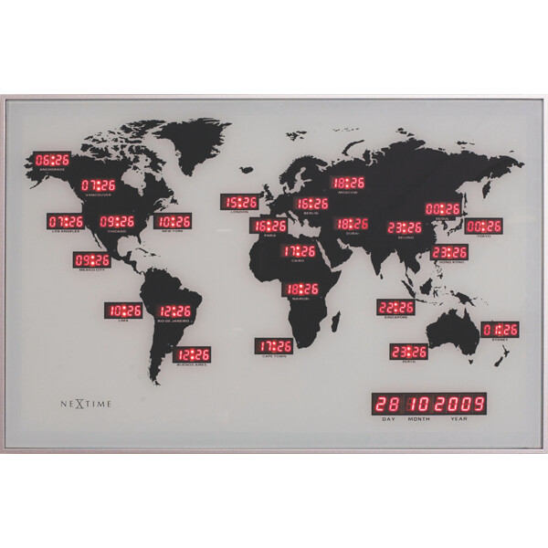 World Time Digit Seinäkaappikello (Kuva 1 tuotteesta 4)
