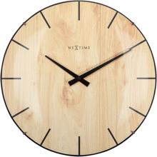 Edge Wood Dome Seinäkello 35 cm Vaaleanruskea