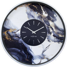 Marble Duo Seinäkello 48 cm Hopea/Valkoinen