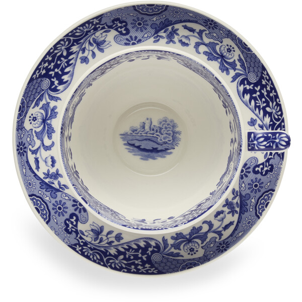 Blue Italian Jumbo Kahvikuppi Ja Lautanen Kupit Mukit Spode 