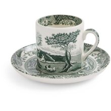 Heritage Green espressokuppi ja lautanen 9 cl