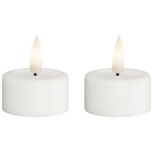 2 kpl/paketti - Valkoinen - LED-kynttilä 4 cm