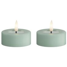 2 kpl/paketti - Sage Green - LED-lämmitin 6 cm