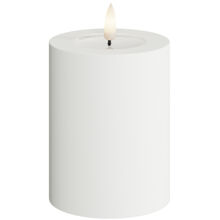 Valkoinen - LED-loistokynttilä ulkokäyttöön 7,5x10 cm