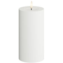 Valkoinen - LED-kynttilä ulkokäyttöön 7,5x15 cm