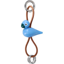 Lintu Avaimenperä Luonnonnahkaa Sininen 