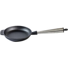 Valurautainen paistinpannu teräskahvalla 18 cm 