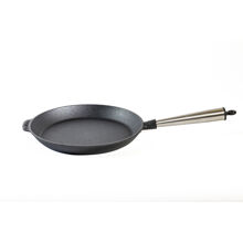 Valurautainen paistinpannu teräskahvalla 28 cm 