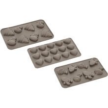 Suklaamuotti, 3 osaa, silikonia 1 set Latte