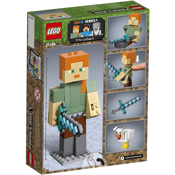 21149 LEGO® MINECRAFT Minecraft BigFig Alex (Kuva 2 tuotteesta 3)