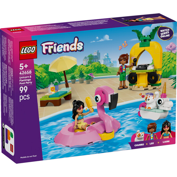 42658 LEGO Friends Uimajuhlat Unicorn& Flamingo (Kuva 1 tuotteesta 6)
