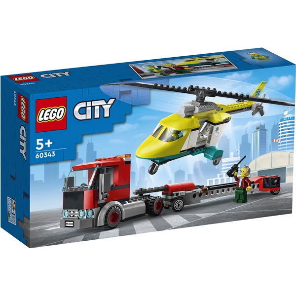 60343 LEGO City Pelastushelikopterin Kuljetusauto (Kuva 1 tuotteesta 5)