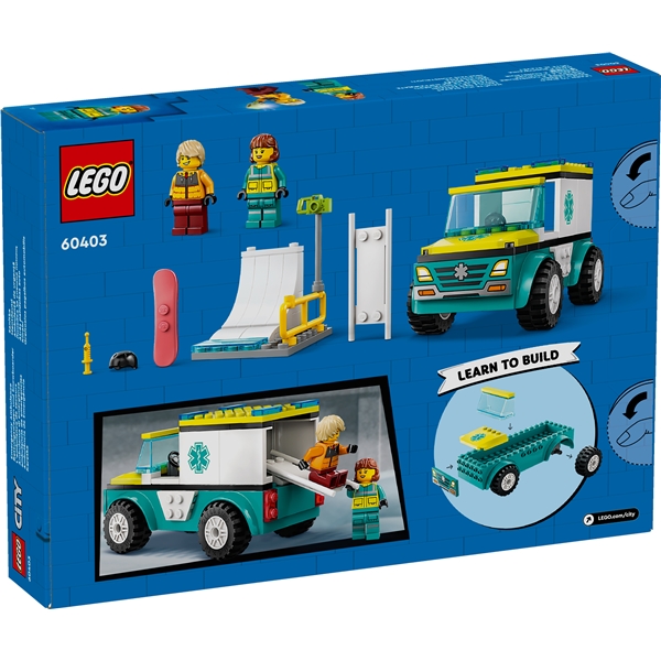 60403 LEGO City Ambulanssi & Lumilautailija (Kuva 2 tuotteesta 6)