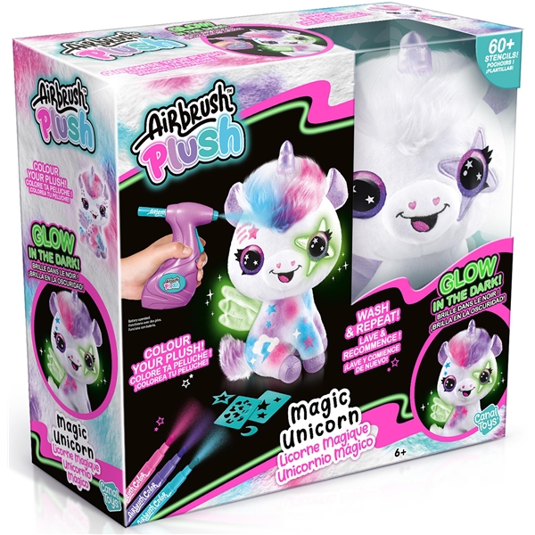 Airbrush Plush Glow in the Dark Unicorn (Kuva 1 tuotteesta 6)