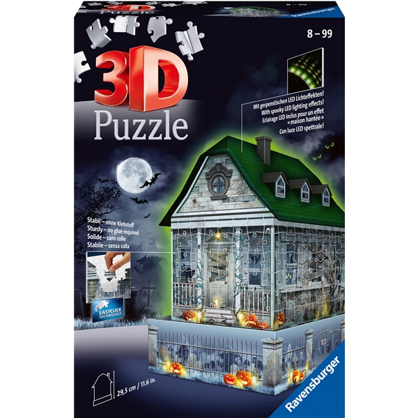 Palapeli 3D 216 Palaa Night Light Haunted House, Ravensburger
