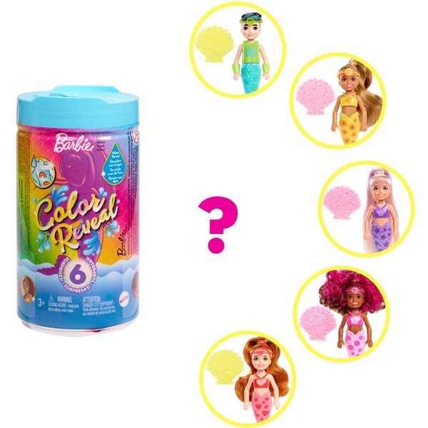 Barbie Color Reveal Chelsea Rainbow Mermaid (Kuva 2 tuotteesta 6)