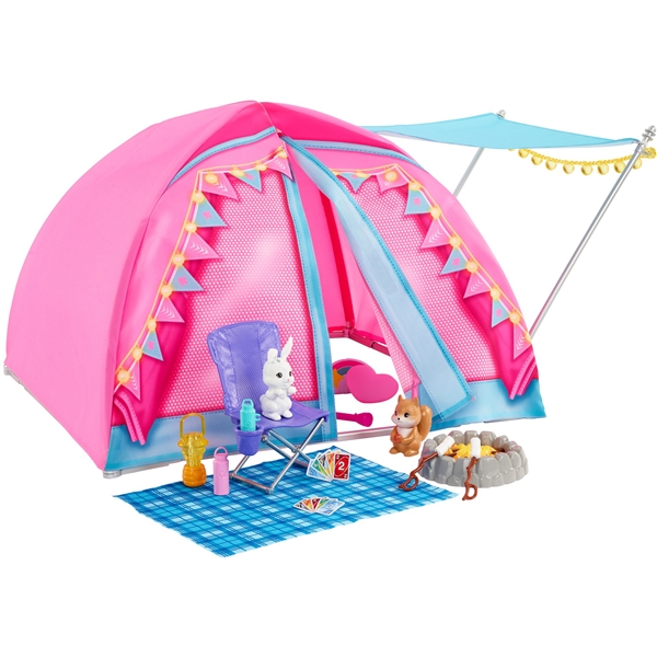 Barbie Camping Teltta + Nuket (Kuva 2 tuotteesta 7)