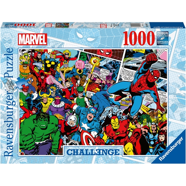 Palapeli 1000 Palaa Challenge Marvel, Ravensburger