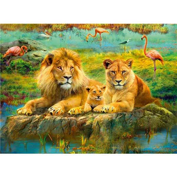 Palapeli 500 Palaa Lions in the Savannah (Kuva 2 tuotteesta 2)