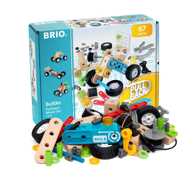 BRIO 34595 Builder Vedettätävä Moottorisetti