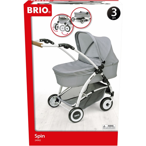 BRIO 24902 Spin Nukenvaunu Harmaa (Kuva 5 tuotteesta 6)