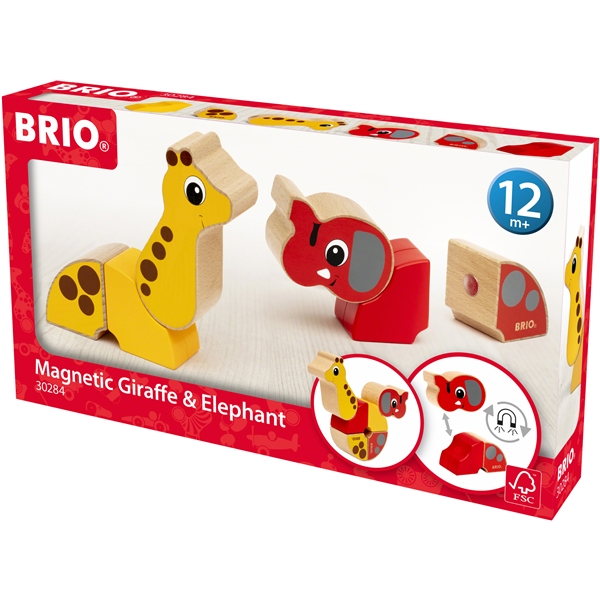BRIO 30284 Magneettinen norsu ja kirahvi (Kuva 6 tuotteesta 6)