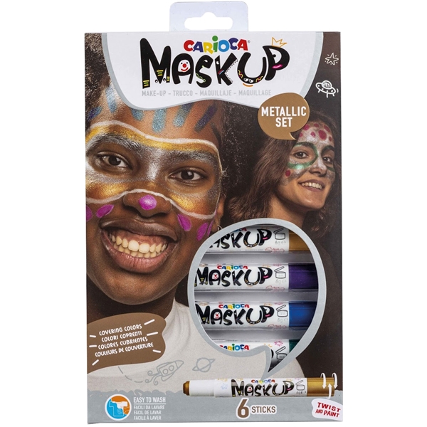 Mask up kasvovärit, Metallic 6-pack (Kuva 1 tuotteesta 3)